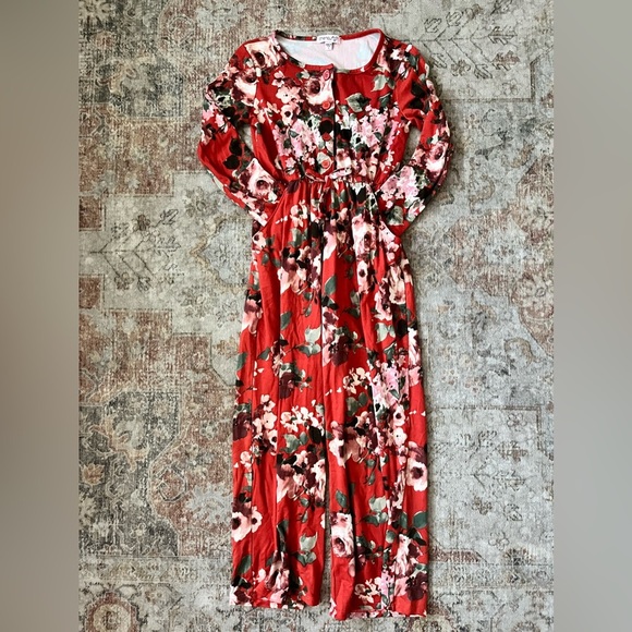 Chenault Red Floral Romper - Picture 7 of 7